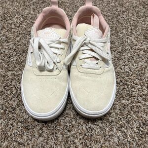 Mens Vans Kyle Walker Pros Off-White and Light Pink Sneakers